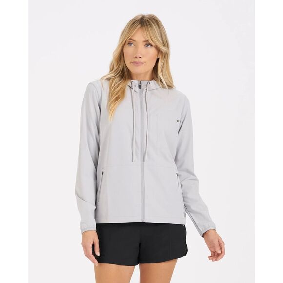 Vuori Light Gray Outdoor Trainer Shell Lightweight Jacket Size XS VW501 UPF 30+